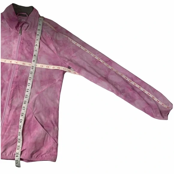 ADIDAS Golf Tie Dye Watercolor Light Bike Run Windbreaker Jacket Gather … - Picture 8 of 10